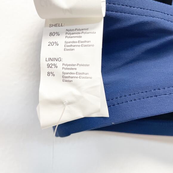 Cupshe Longline V Neck Bralette & Navy Classic High Waist Bikini Set Set M - Picture 6 of 8